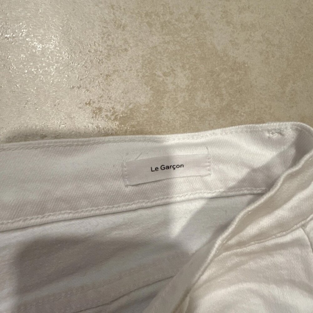 Frame Women’s 27 White La Garçon Jeans Mid-Rise Straight Fit - Picture 5 of 7